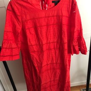 J.CREW Flutter-sleeve shift dress in eyelet